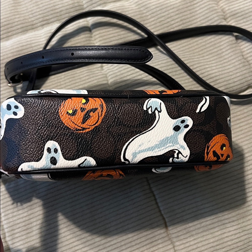 Coach Black Crossbody Bag with Ghost and Pumpkin Design NWT - Picture 5 of 5